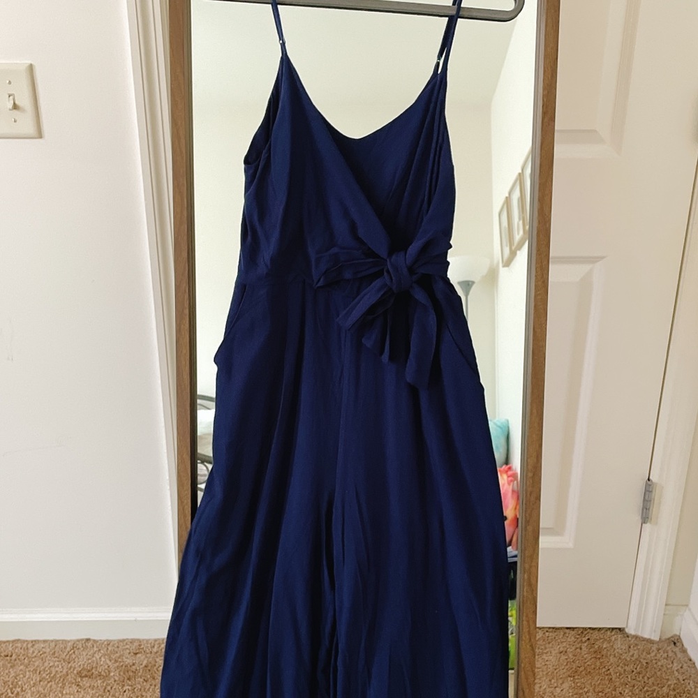 Francescas Dark Blue Jumpsuit with Pockets